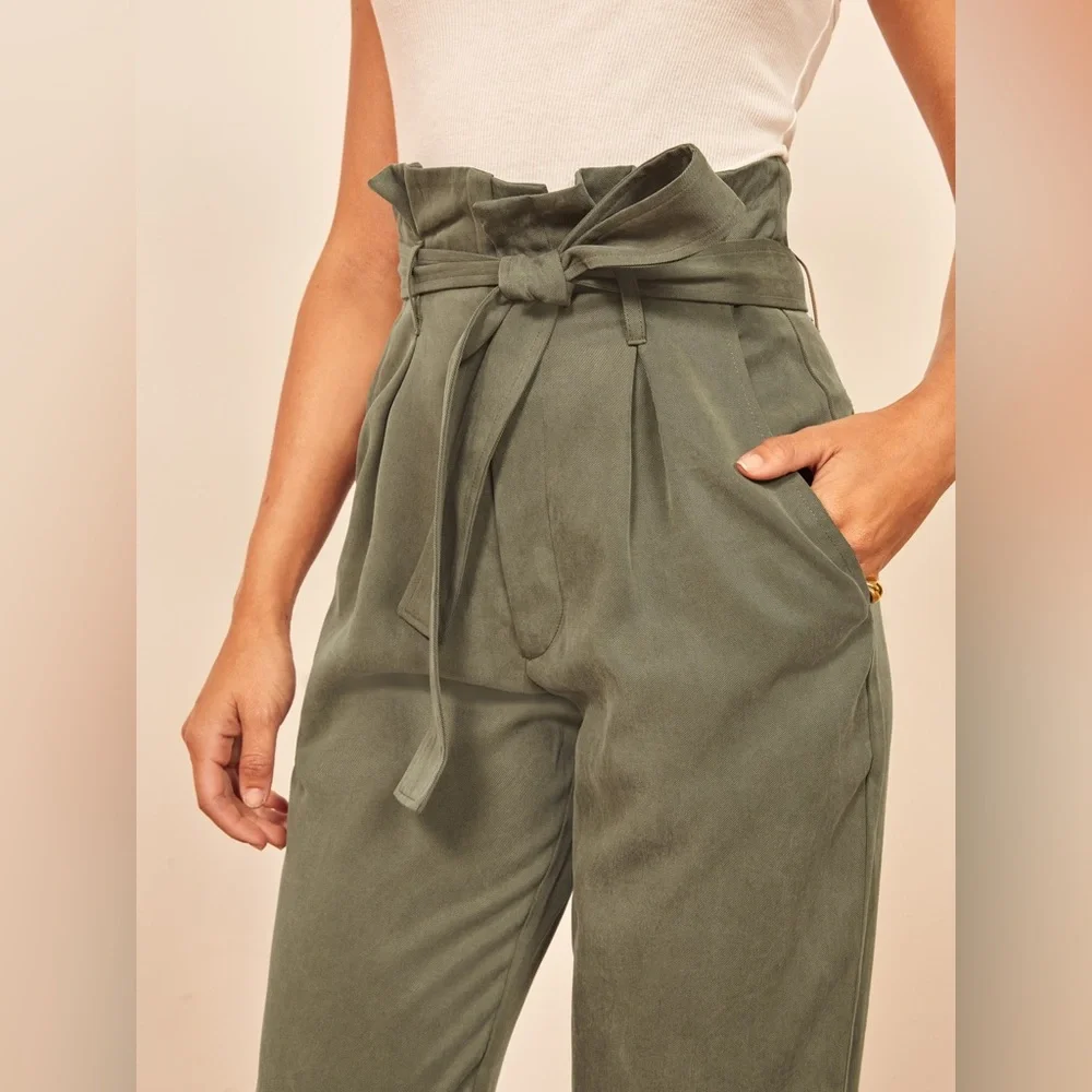 Reformation Avalon Pant - army green